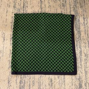 Tory Burch Green/Navy Silk Scarf NWT